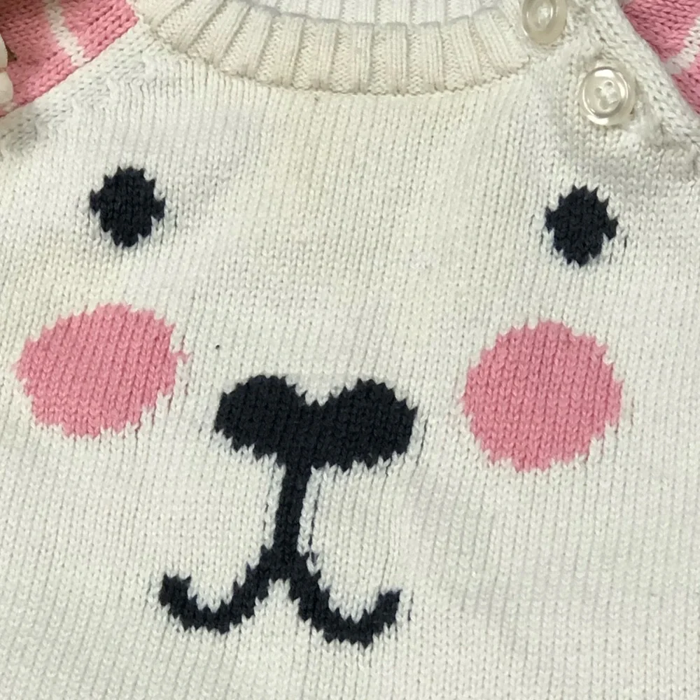 Cherokee Pink Bear Sweater Outfit size 3 months - Picture 4 of 11